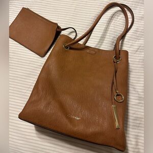Calvin Klein Tan Tote Bag with Pouch
